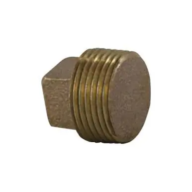 Midland Industries 44671 - Solid Square Head Plug, 1/4" MPT, Bronze