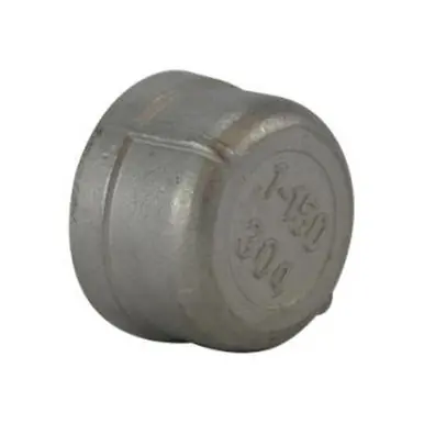 Midland Industries 62481 - Cap, 4" FPT, Stainless Steel, 150 lb