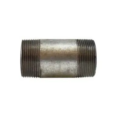 Midland Industries 58143 - Pipe Nipple, 1-1/2" MPT x 1-1/2" MPT, 3" L, Steel, Galvanized, SCH 80