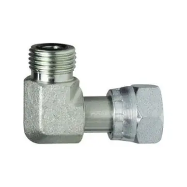 Midland Industries FS650066 - 90° Swivel Nut Elbow, 11/16" Male ORFS x 9/16" ORFS, Steel