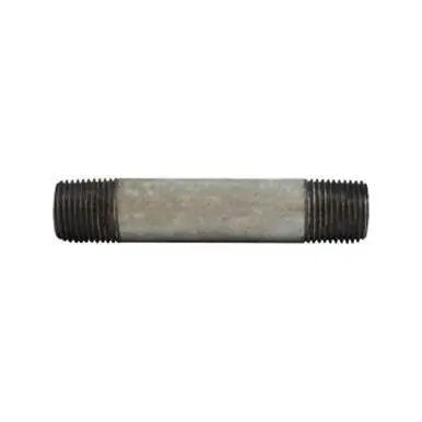 Midland Industries 56051 - Welded Pipe Nipple, 3/8" MPT x 3/8" MPT, 7" L, Steel, Galvanized, SCH 40