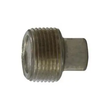 Midland Industries 63683 - Solid Hex Head Plug, 1/2" MPT, Stainless Steel, 150 lb