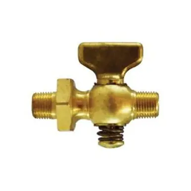 Midland Industries 46322 - Air Cock, 3/8" Nominal, MIP x MIP, Tee, Hex, Brass Body