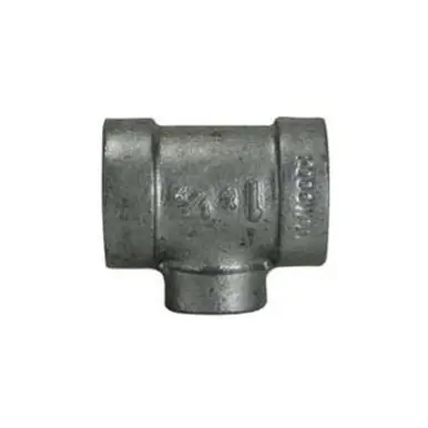 Midland Industries 68303 - Reducing Tee, 1-1/4" FPT x 1-1/4" FPT x 3/4" FPT, Iron, Galvanized, XH