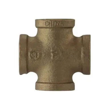 Midland Industries 44396 - Pipe Cross, 1-1/4" FPT x 1-1/4" FPT x 1-1/4" FPT x 1-1/4" FPT, Bronze
