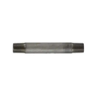 Midland Industries 48034 - Welded Pipe Nipple, 1/4" MPT x 1/4" MPT, 10" L, Stainless Steel, SCH 40