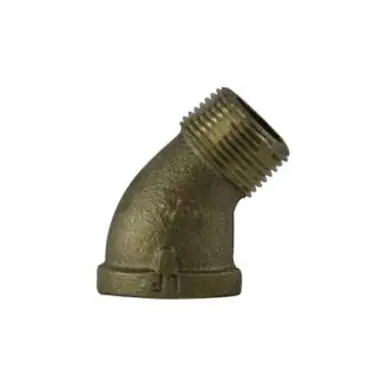 Midland Industries 738124-08 - 45° Street Elbow, 1/2" FPT x 1/2" FPT, Bronze