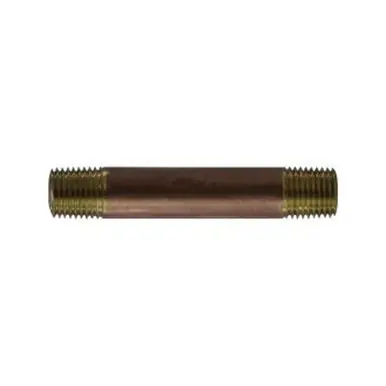 Midland Industries 42021 - Nipple, 1/4" MPT x 1/4" MPT, 1-1/2", Brass