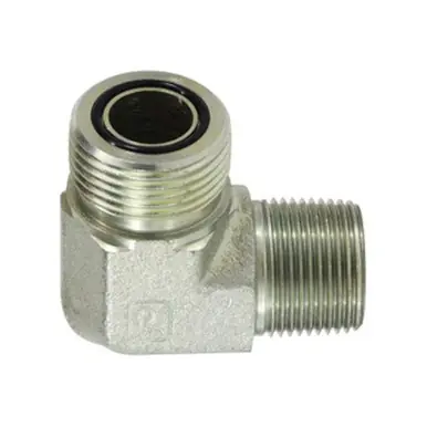 Midland Industries FS2501108 - 90° Elbow, 1-14 Male ORFS x 1/2" MIP, Steel
