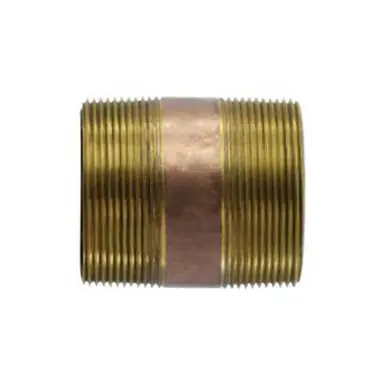Midland Industries 42231 - Nipple, 4" MPT x 4" MPT, 10" Brass