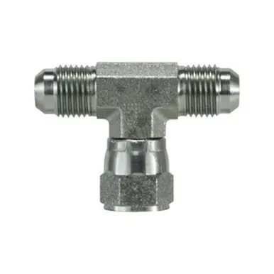 Midland Industries 660010 - Swivel Nut Branch Tee, 7/8" JIC x 7/8" JIC x 7/8" Female JIC, Steel