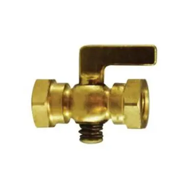 Midland Industries 46357 - Air Cock, 3/8" Nominal, FIP x FIP, Lever, Hex, Brass Body