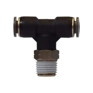 Midland Industries 20110C - Swivel Branch Tee, 1/2" Tube OD x 3/8" Male NPTF x 1/2" Tube OD,
