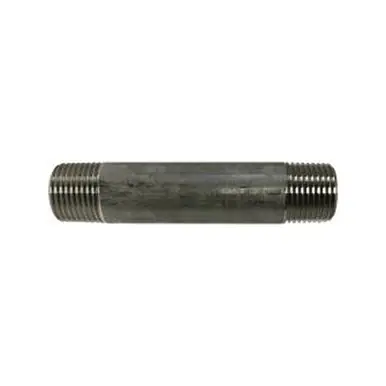 Midland Industries 48046 - Welded Pipe Nipple, 3/8" MPT x 3/8" MPT, 4" L, Stainless Steel, SCH 40