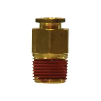 Midland Industries 20530 - Straight Connector, 5/16" Tube OD x 1/8" Male NPTF, Brass