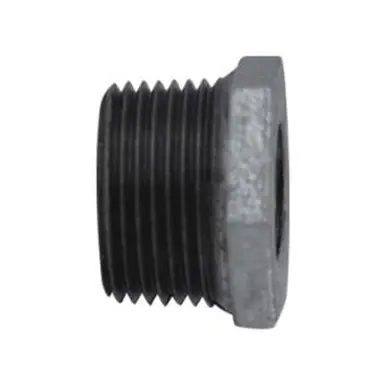 Midland Industries 64503 - Reducer Hex Bushing, 1/2" MPT x 1/8" FPT, Iron, Galvanized