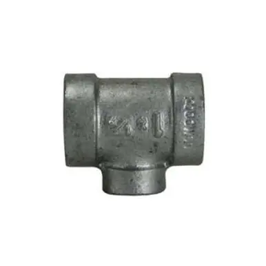 Midland Industries 68298 - Reducing Tee, 1" FPT x 1" FPT x 3/4" FPT, Iron, Galvanized, XH Schedule,