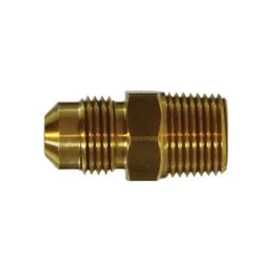 Midland Industries 10257 - Adapter, 1/4" Male Flared x 3/8" Male NPTF, Brass