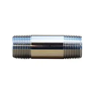 Midland Industries 81300-2055 - Pipe Nipple, 1-1/4" MPT x 1-1/4" MPT, 5-1/2", Brass, Chrome-Plated