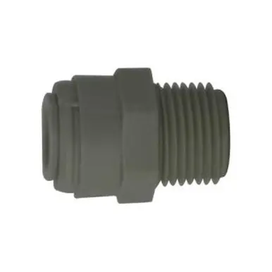 Midland Industries 20056P - Adapter, 1/4" Push-In x 3/8" MIP, Polypropylene