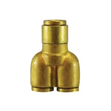 Midland Industries 20553 - Union Wye, 1/4" Push" Tube x 1/4" Push" Tube x 1/4" Push" Tube, Brass