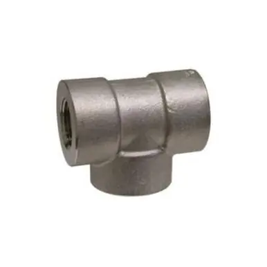 Midland Industries 103255 - Pipe Tee, 1" FPT x 1" FPT x 1" FPT, Stainless Steel, 3000 lb
