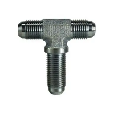 Midland Industries 27034 - Bulkhead Branch Tee, 7/16" 37° JIC x 7/16" 37° JIC x 7/16" 37° JIC, Steel