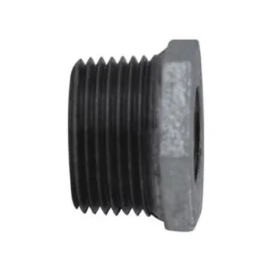 Midland Industries 64517 - Reducer Hex Bushing, 1-1/4" MPT x 3/4" FPT, Iron, Galvanized