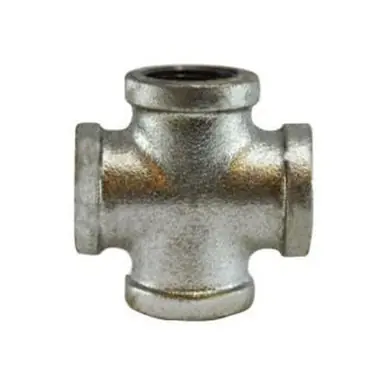 Midland Industries 64393 - Cross, 1/2" FPT x 1/2" FPT x 1/2" FPT x 1/2" FPT, Iron, Galvanized