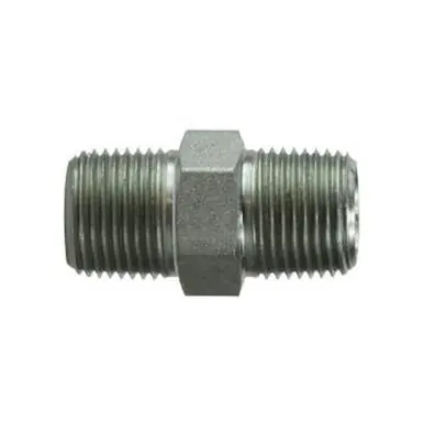 Midland Industries 540416 - Hex Pipe Nipple, 1" MPT x 1" MPT, Steel