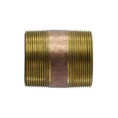 Midland Industries 42234 - Nipple, 4" MPT x 4" MPT, 6" Brass