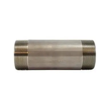 Midland Industries 48190 - Welded Pipe Nipple, 2-1/2" MPT x 2-1/2" MPT, 11" L, Stainless Steel, SCH
