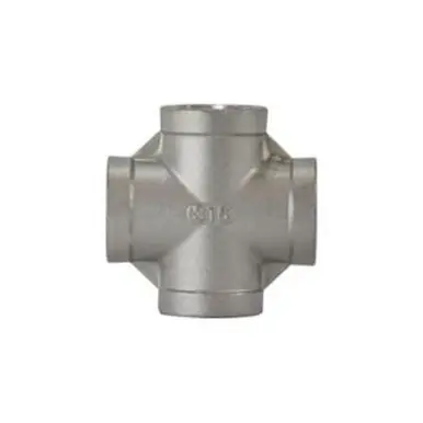Midland Industries 63396 - Cross, 1-1/4" FPT x 1-1/4" FPT x 1-1/4" FPT x 1-1/4" FPT, Stainless Steel