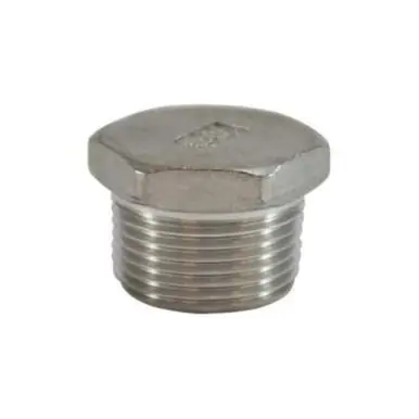 Midland Industries 63640 - Cored Hex Head Plug, 2-1/2" MPT, Stainless Steel, 150 lb
