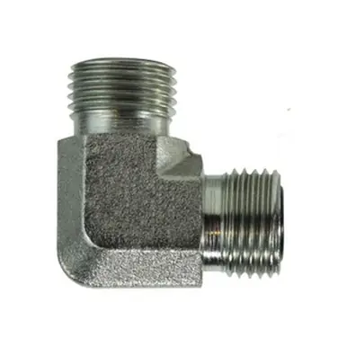 Midland Industries FS250066 - 90° Elbow, 3/8" Male ORFS x 3/8" Male ORFS, Steel