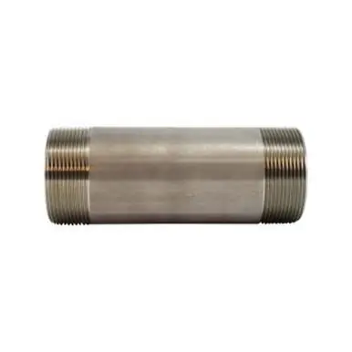 Midland Industries 48160 - Welded Pipe Nipple, 2" MPT x 2" MPT, 2" L, Stainless Steel, SCH 40