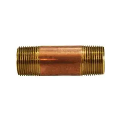 Midland Industries 42082 - Nipple, 3/4" MPT x 3/4" MPT, 2" Brass