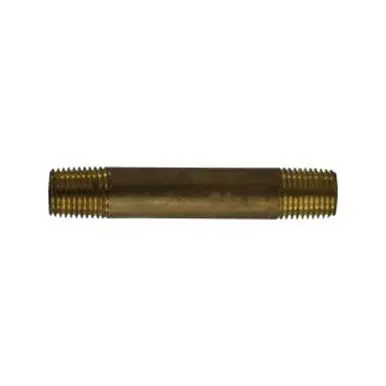 Midland Industries 40035 - Seamless Pipe Nipple, 1/4" MPT x 1/4" MPT, 11" Brass