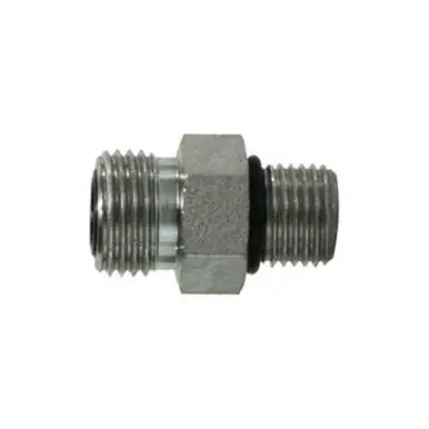 Midland Industries FS6400O1616 - Straight Connector, 1-7/16" Male ORFS x 1-5/16" Male ORB, Steel