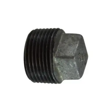 Midland Industries 64653 - Cored Square Head Plug, 1/2" MPT, Iron, Galvanized