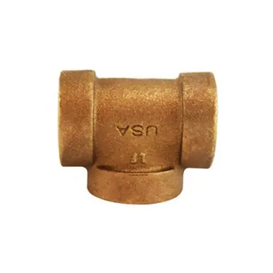 Midland Industries 43253 - Tee, 1/2" FPT x 1/2" FPT x 1/2" FPT, Bronze