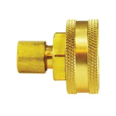 Midland Industries 30050 - Straight Swivel Adapter, 1/4" Compression x 3/4" FGH, Brass