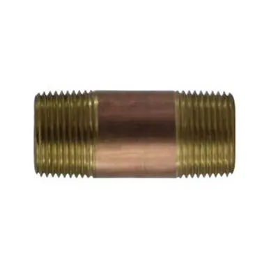 Midland Industries 42103 - Nipple, 1" MPT x 1" MPT, 3" Brass