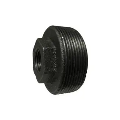 Midland Industries 64511 - Reducer Hex Bushing, 1" MPT x 3/8" FPT, Iron, Galvanized