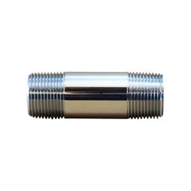 Midland Industries 41080 - Nipple, 3/4" MPT x 3/4" MPT, Close, Brass, Chrome-Plated
