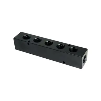 Midland Industries 28470 - 6 Port Manifold, 3/8" Inlet, 3/8" Outlet, FPT, Aluminum