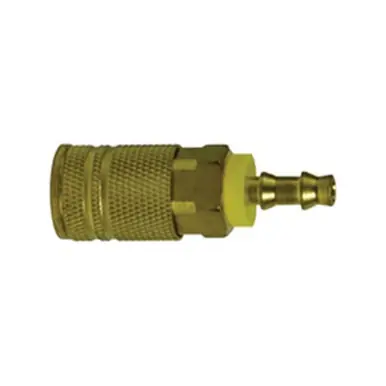 Midland Industries 28565 - Industrial Interchange Coupler, 1/4" Push-On Hose Barbed x 1/4", Brass