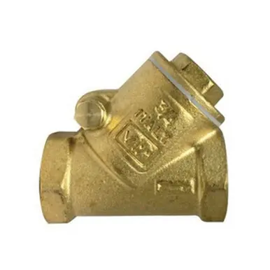 Midland Industries 940363B - Y-Pattern Swing Check Valve, 3/4" Nominal, C x C, Cast Brass Body,