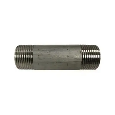 Midland Industries 48113 - Welded Pipe Nipple, 1" MPT x 1" MPT, 10" L, Stainless Steel, SCH 40