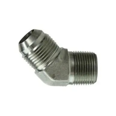 Midland Industries 25033232 - 45° Straight Elbow, 2" 37° JIC Male Flared x 2" MPT, Steel
